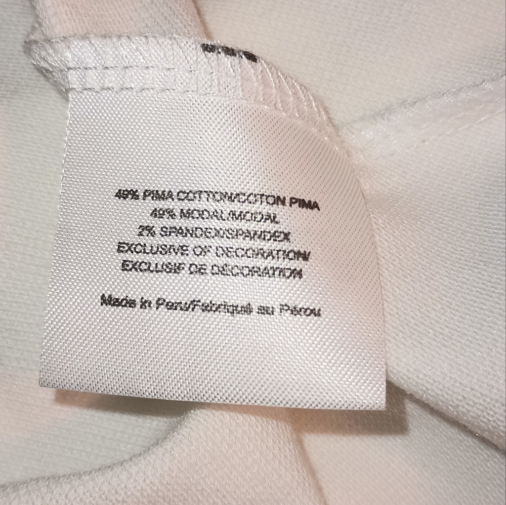 Tory Burch White Zip Down Short Sleeve Shirt Size XS - Picture 6 of 8